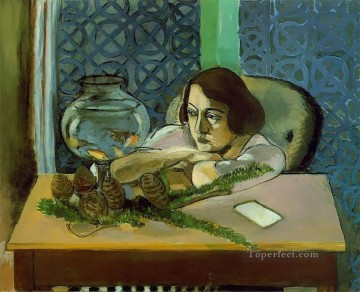 Henri Matisse Painting - Mujer ante un acuario 1921 fauvismo abstracto Henri Matisse